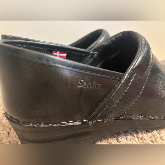 Sanita Leather Slip Resistant Danish Clogs in Metallic Gray, 37 - Picture 2 of 10